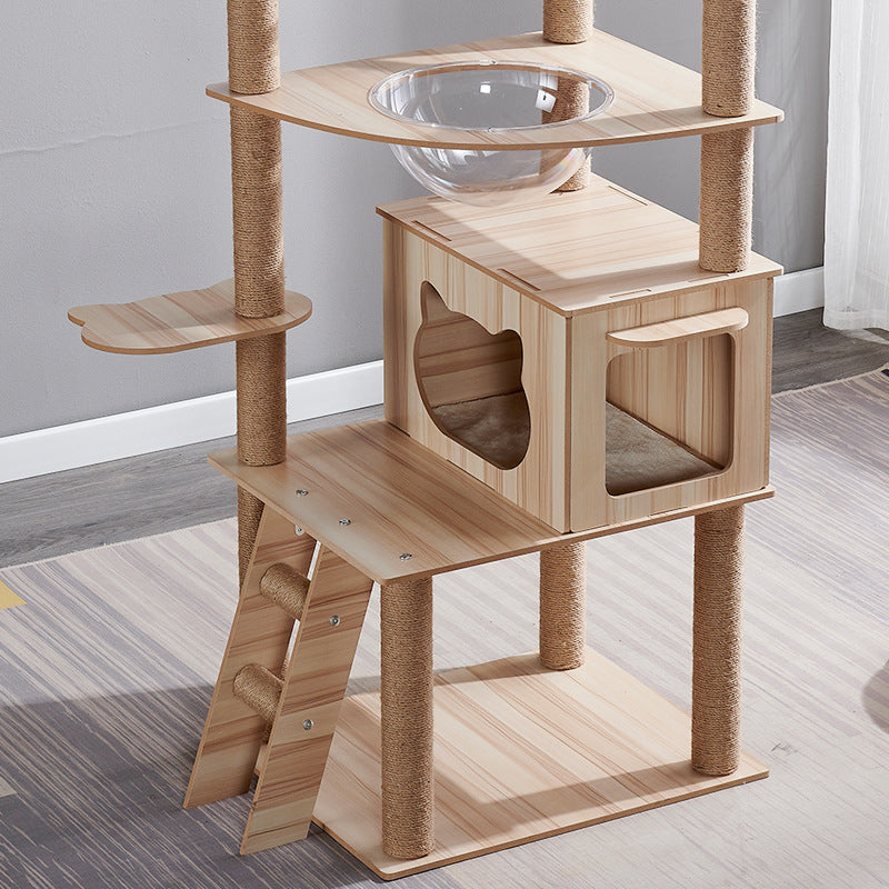 Cat Tree with Scratching Board, Nest & Climbing Frame