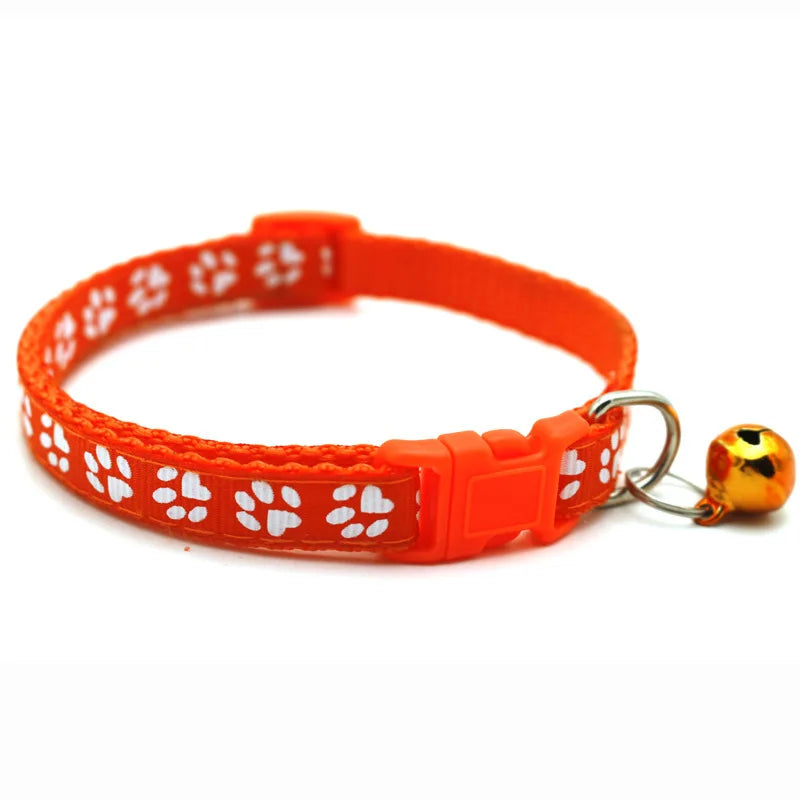 Cat Collar with Bell | Adjustable Lace Buckle Collar for Cats & Small Dogs