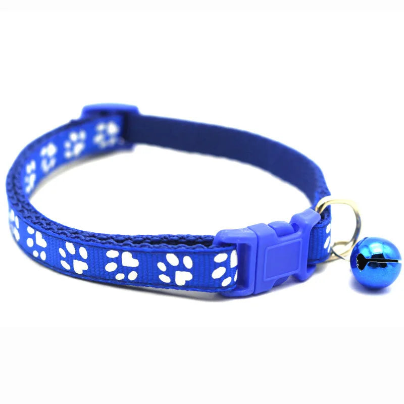 Cat Collar with Bell | Adjustable Lace Buckle Collar for Cats & Small Dogs