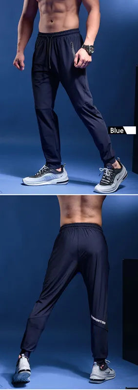 Men Sports Running Pants Athletic Football Sweatpants Sport Trousers Jogging Elastic Training Sportswear Quick Dry Trousers