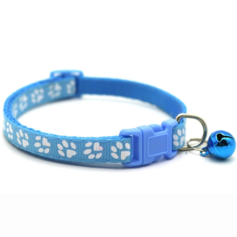 Cat Collar with Bell | Adjustable Lace Buckle Collar for Cats & Small Dogs