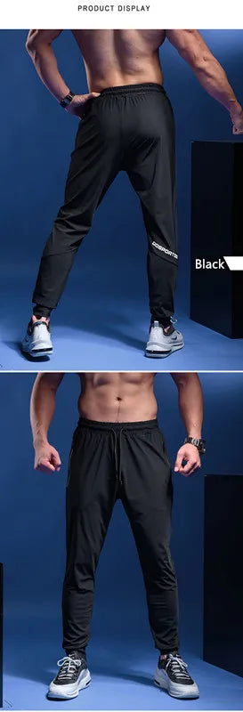 Men Sports Running Pants Athletic Football Sweatpants Sport Trousers Jogging Elastic Training Sportswear Quick Dry Trousers