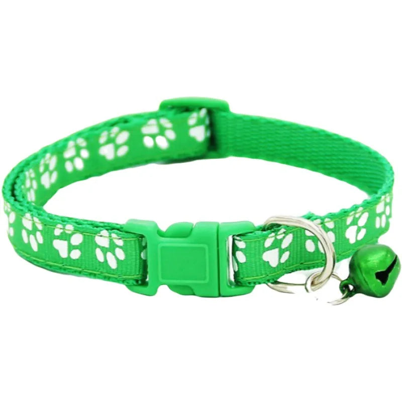 Cat Collar with Bell | Adjustable Lace Buckle Collar for Cats & Small Dogs