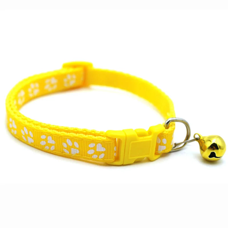 Cat Collar with Bell | Adjustable Lace Buckle Collar for Cats & Small Dogs