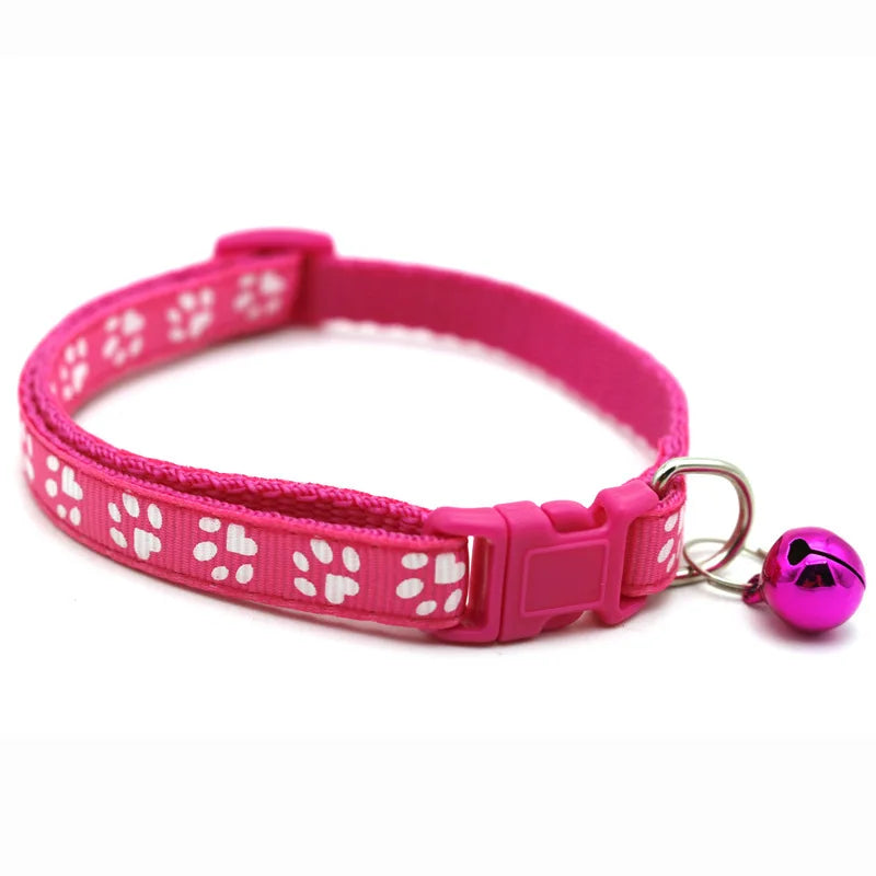 Cat Collar with Bell | Adjustable Lace Buckle Collar for Cats & Small Dogs