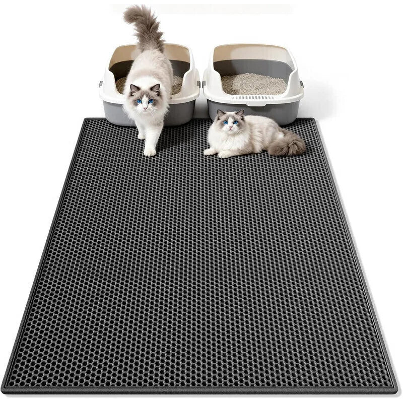 Cat Litter Mat | Honeycomb Double-Layer EVA Trapping Mat for Litter Box