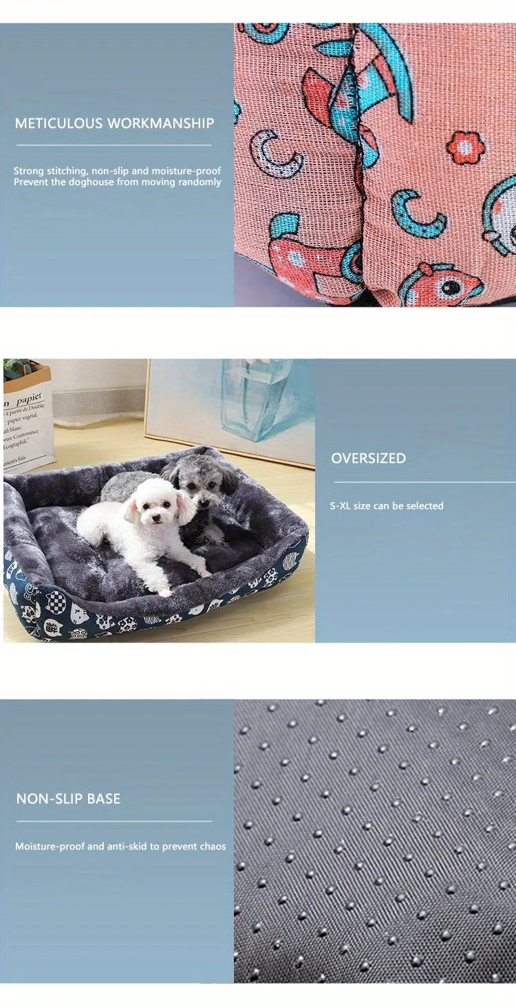 Dog Winter Sofa Bed | Cozy Bolster Bed for Small, Medium & Large Dogs