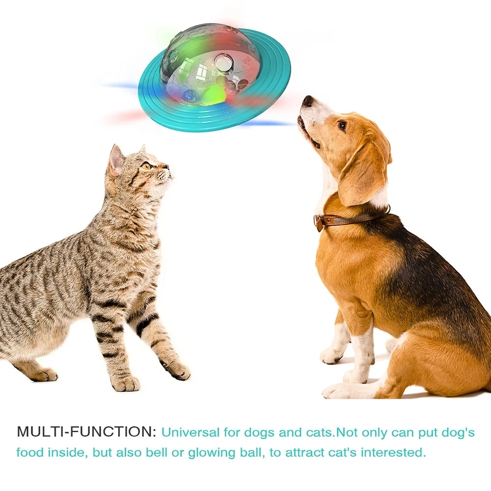 Interactive Dog Treat Dispenser Toy | IQ Training Slow Feeder Flying Disc for Dogs & Cats