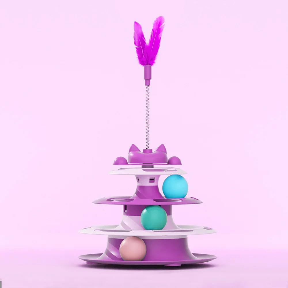Cat Turntable Toy with Funny Stick & Ball