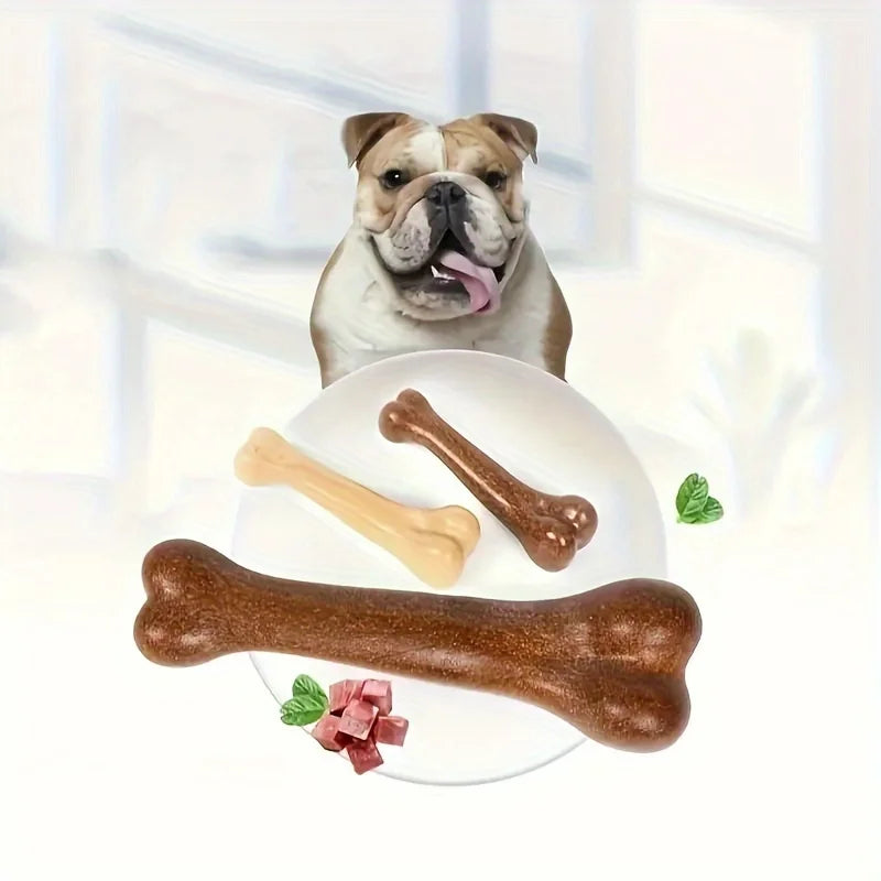 Beef Flavored Dog Chew Bone Toy | Durable Teeth Cleaning & Training Toy