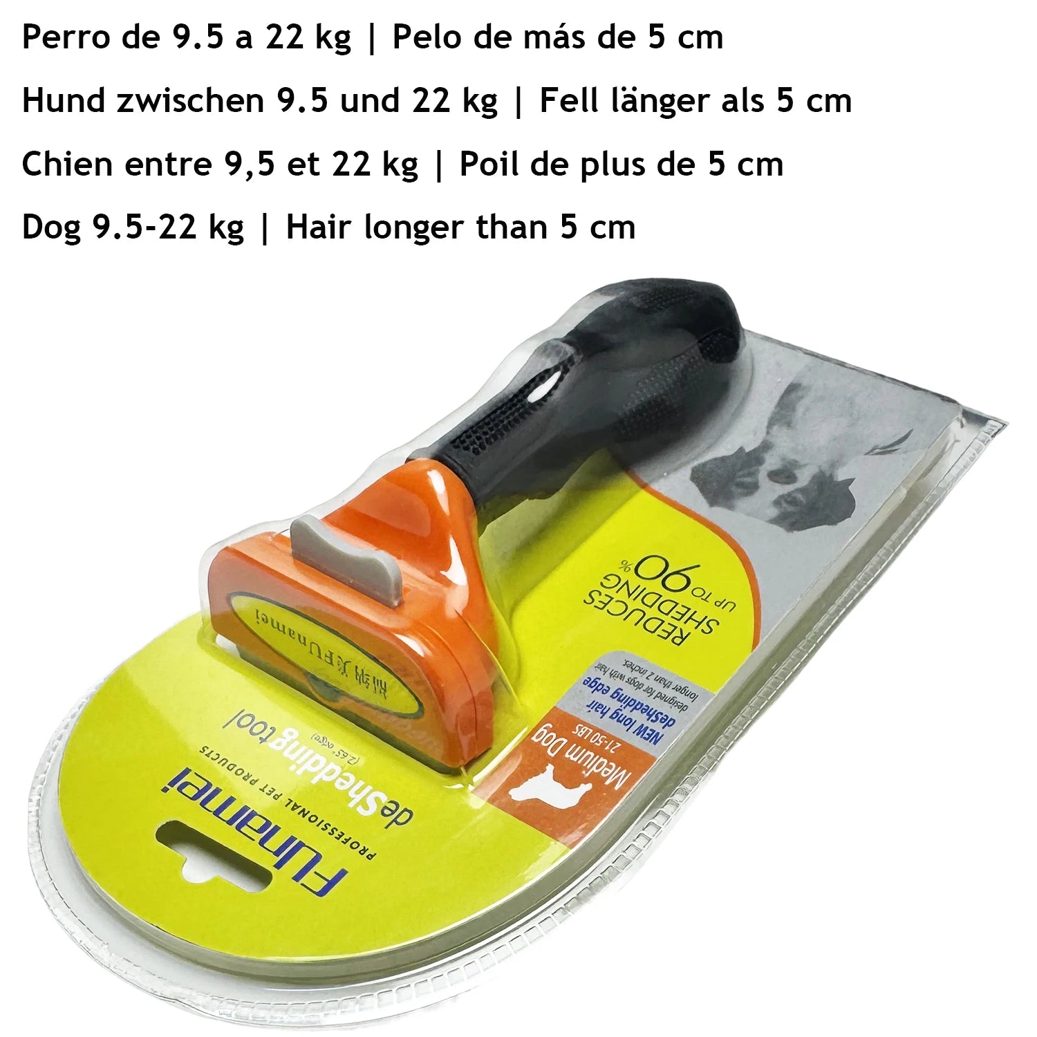 Pet Deshedding Grooming Brush | Hair Remover Comb for Dogs & Cats — Short & Long Hair