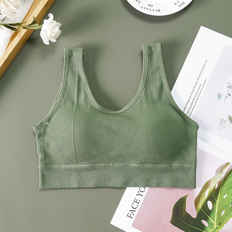 Sport Bra Breathable Inner and Outer Wear Vest Women Athletic Undergarment Gather Sports Underwear Quick Dry Workout Top