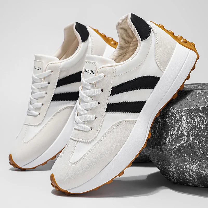 Men's Striped Casual Sneakers | Lightweight & Scratch-Resistant