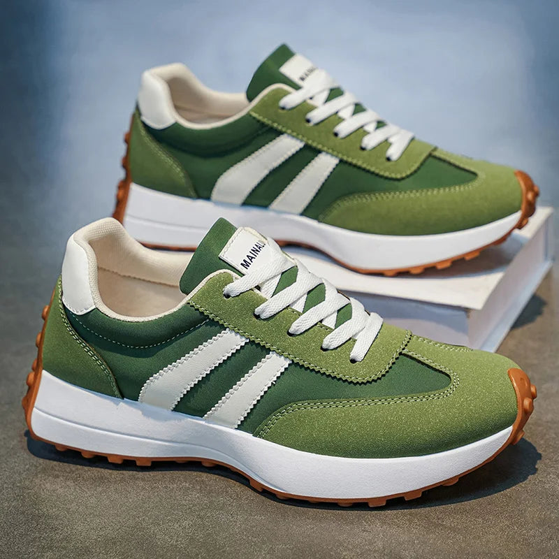 Men's Striped Casual Sneakers | Lightweight & Scratch-Resistant