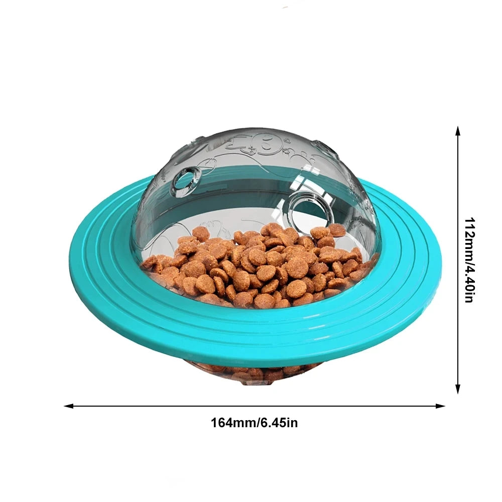 Interactive Dog Treat Dispenser Toy | IQ Training Slow Feeder Flying Disc for Dogs & Cats