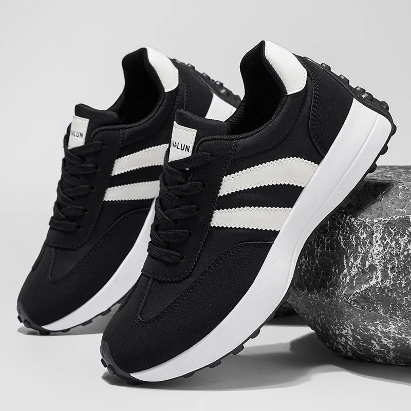 Men's Striped Casual Sneakers | Lightweight & Scratch-Resistant