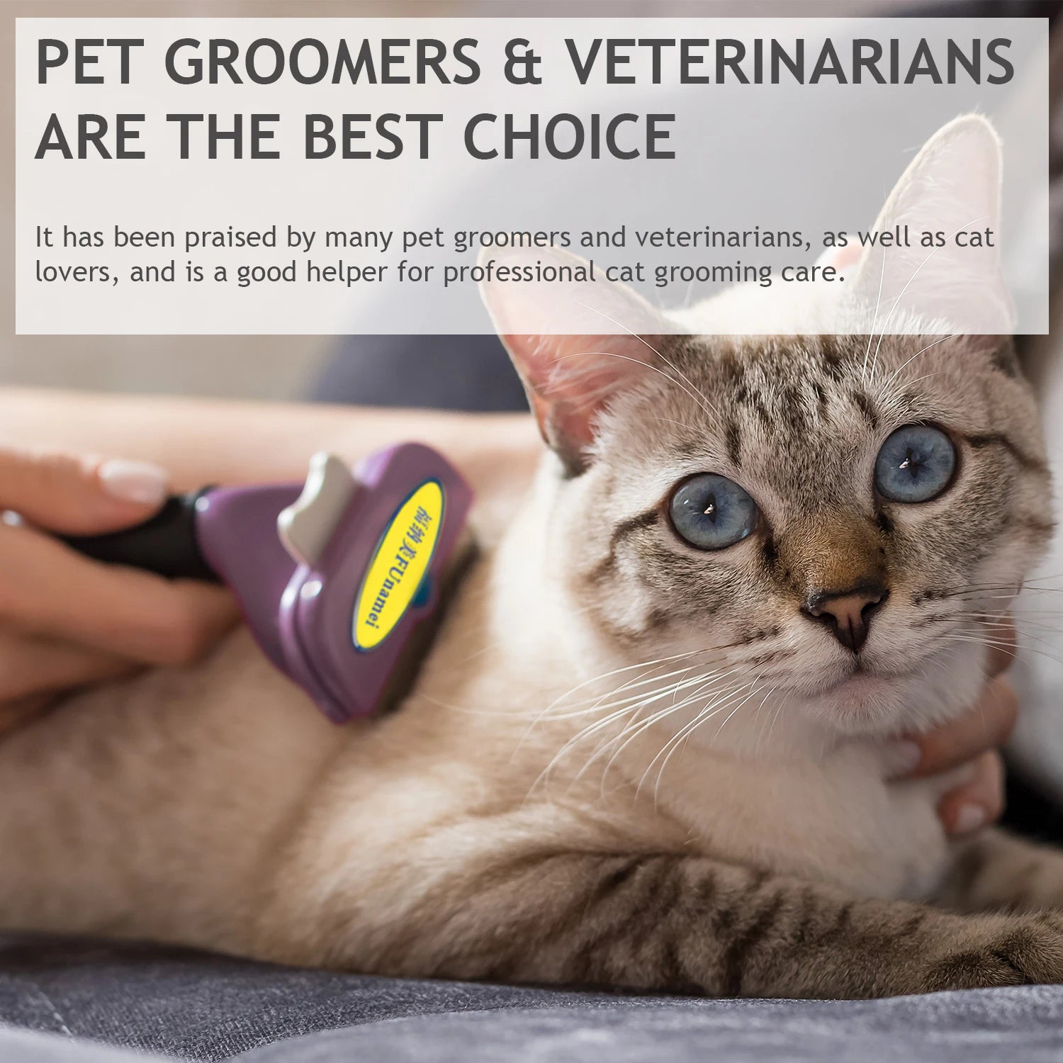 Pet Deshedding Grooming Brush | Hair Remover Comb for Dogs & Cats — Short & Long Hair