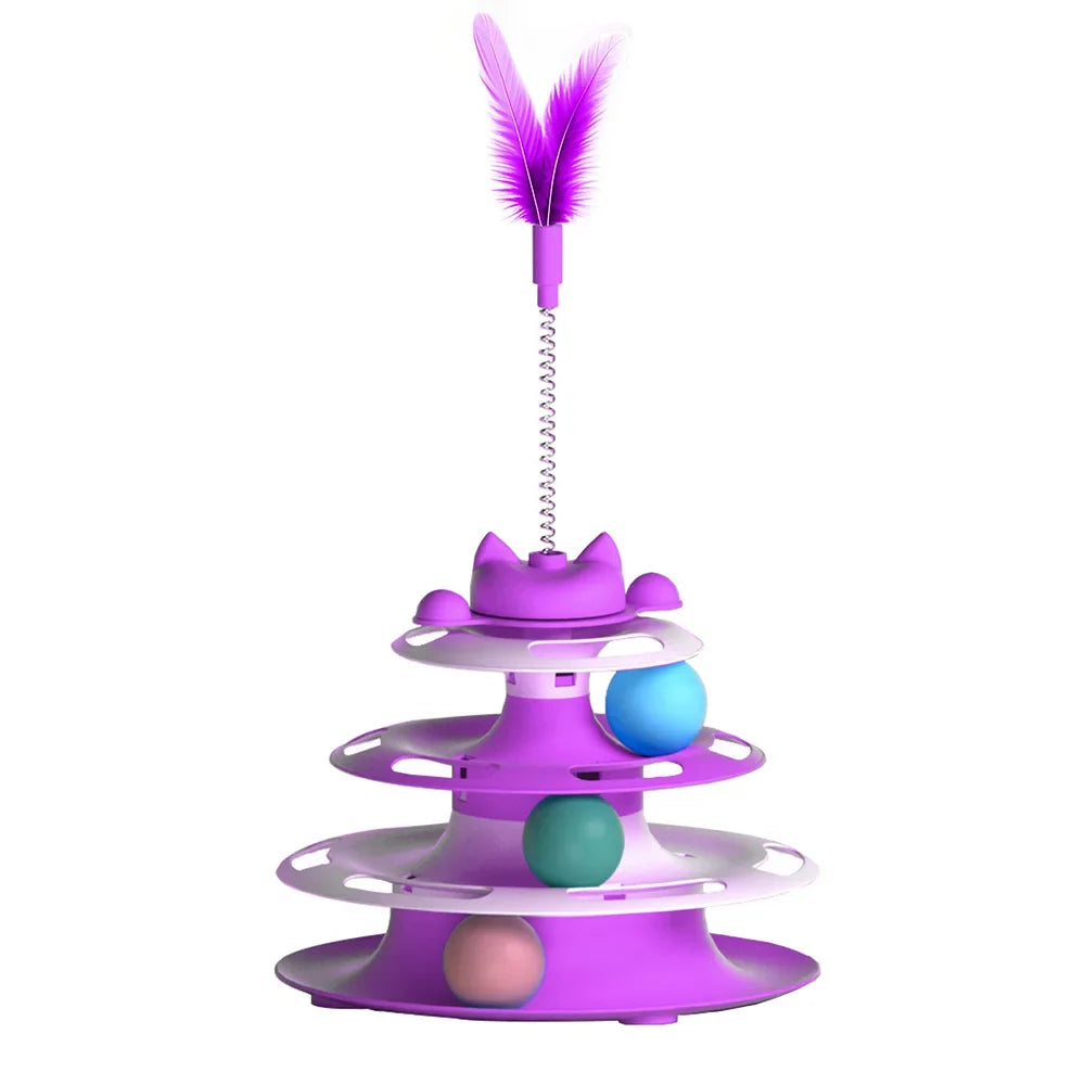 Cat Turntable Toy with Funny Stick & Ball