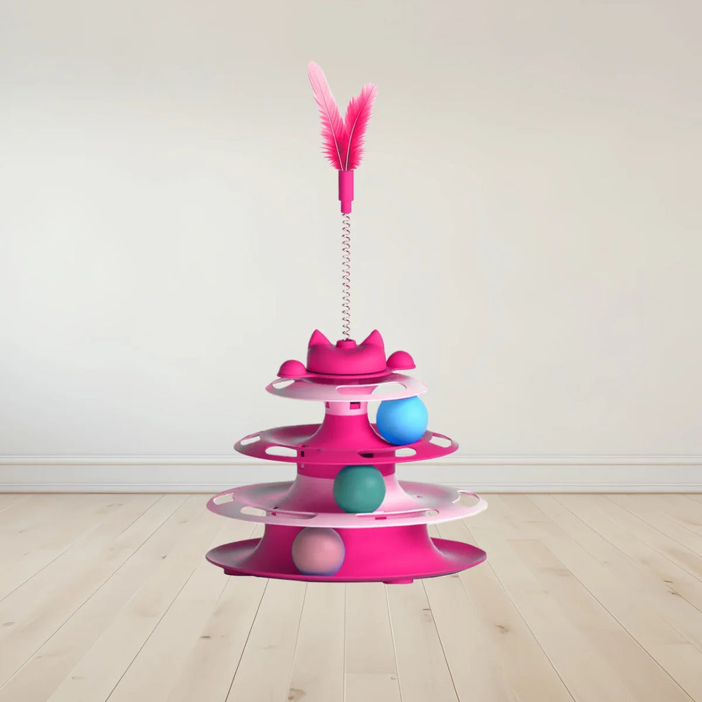 Cat Turntable Toy with Funny Stick & Ball