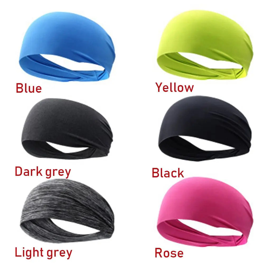 6 Color Men/Women Athletic  Sport Sweatband Running Hair Band Yoga Headband Fitness Bandage