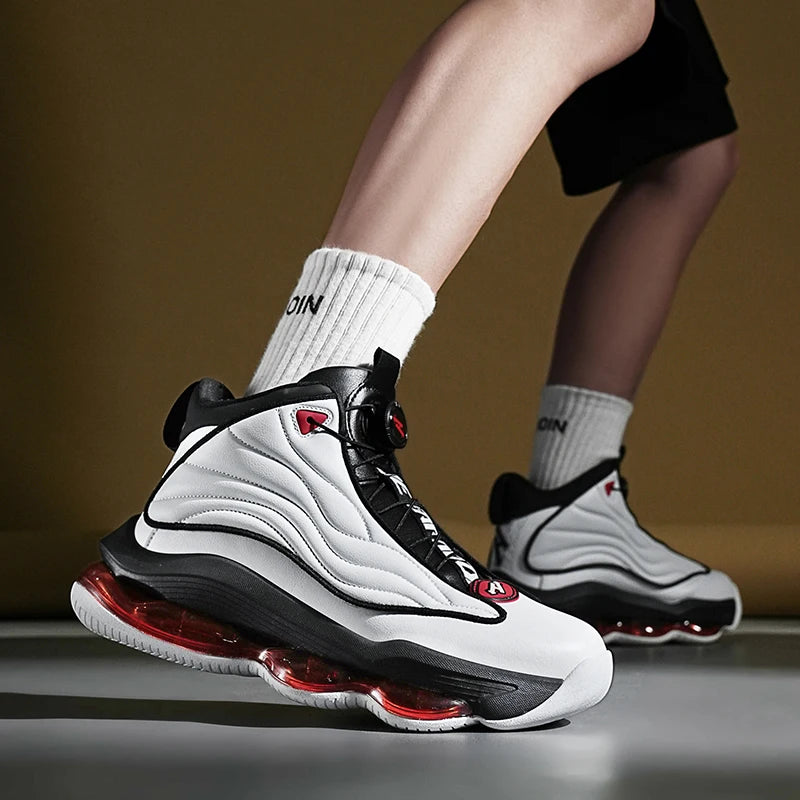 Men's Athletic Basketball Sneakers Breathable Cushioning Non-Slip Wearable Gym Training Running Shoes for Men And Women