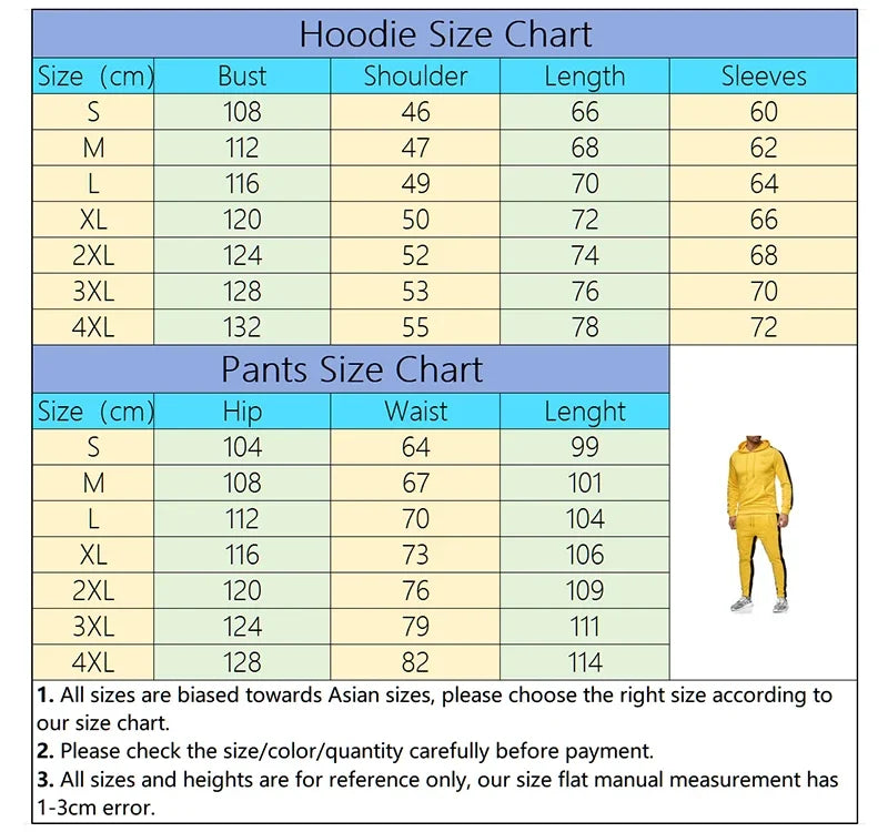 Men's Hoodie & Sweatpants Set | Casual Athletic Tracksuit