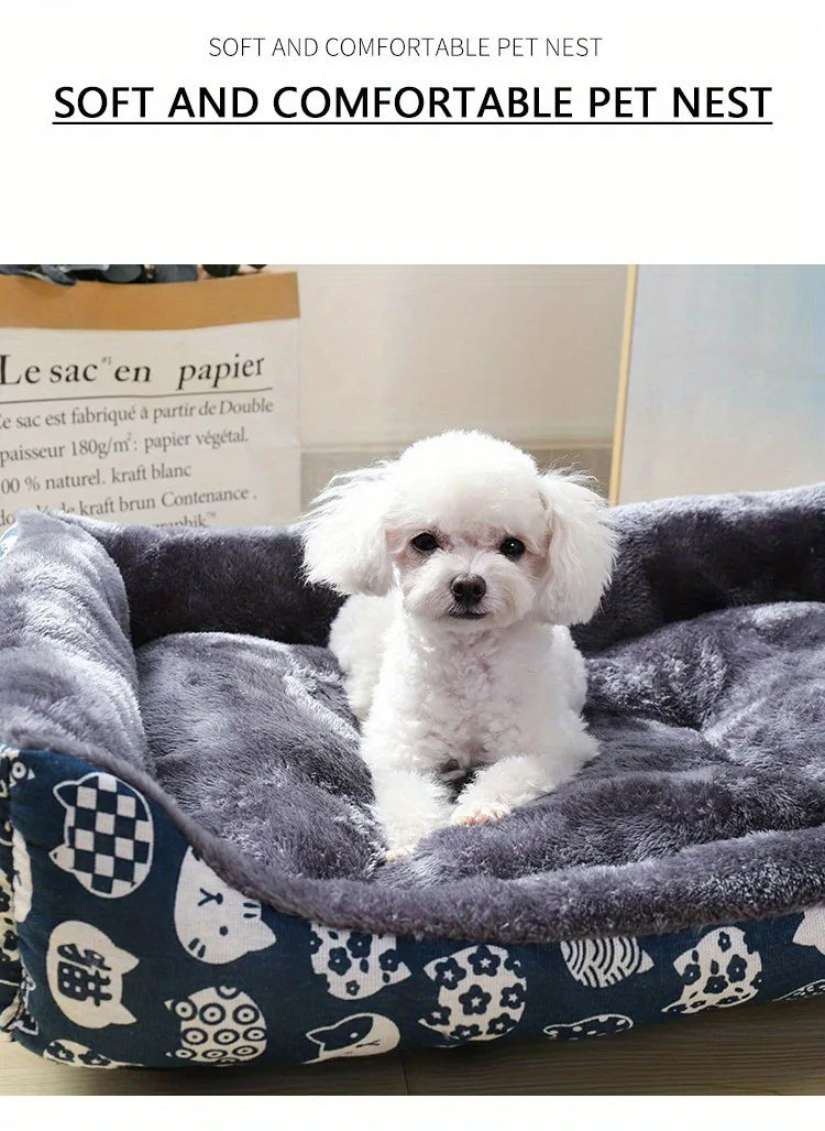 Dog Winter Sofa Bed | Cozy Bolster Bed for Small, Medium & Large Dogs