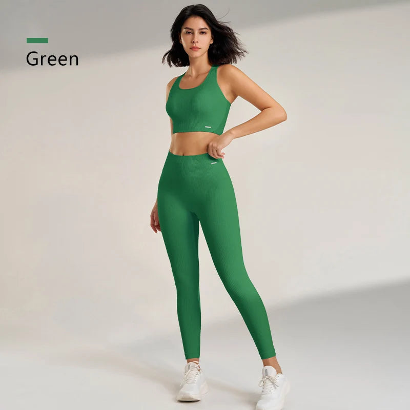 Women's 2-Piece Yoga Set | High-Waist Leggings & Sports Bra