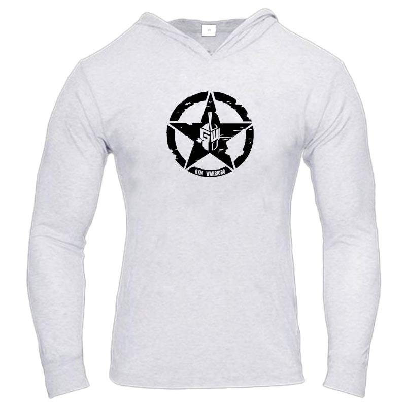 Men's Long Sleeve Gym Hoodie T-Shirt | Bodybuilding & Workout Top
