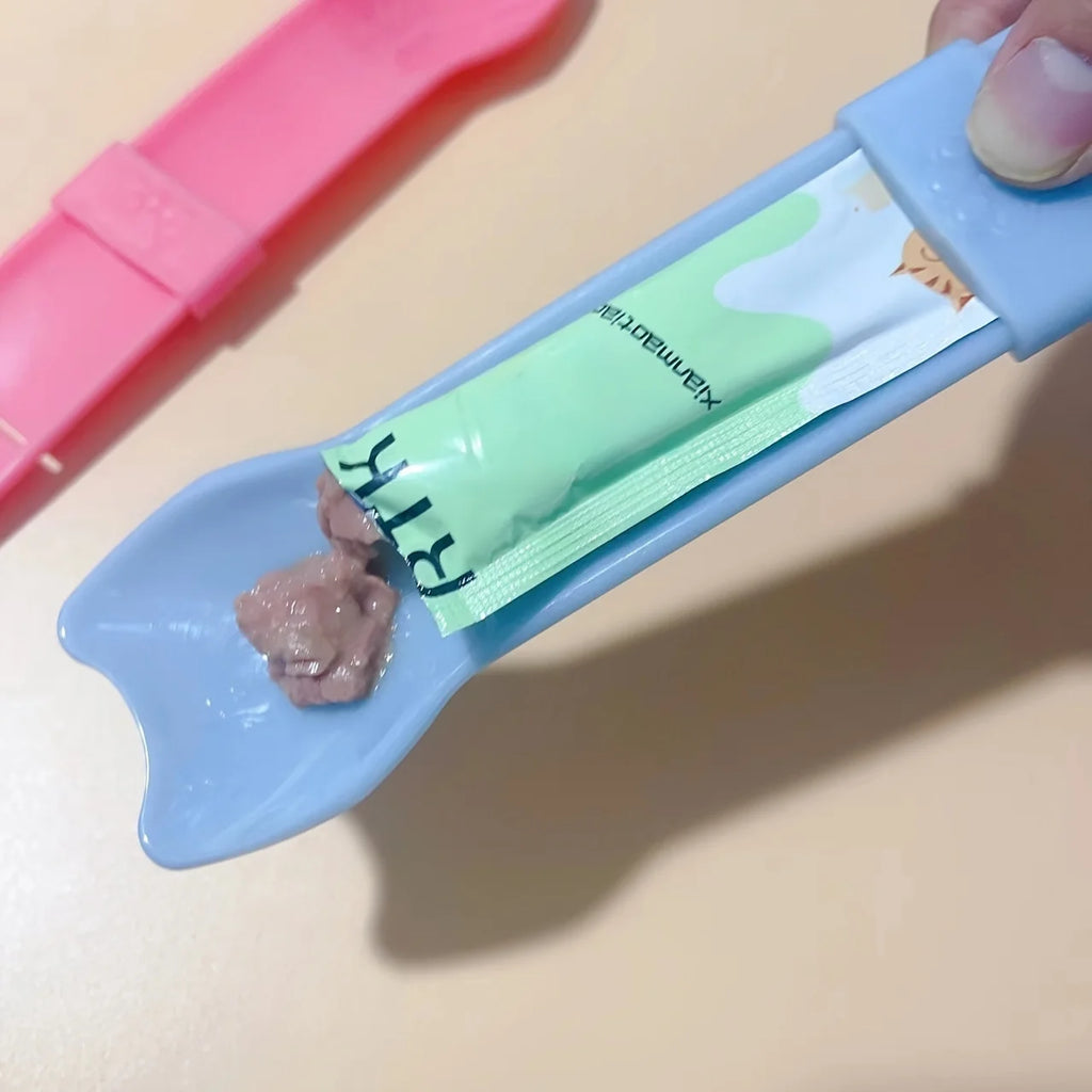 Cat Treat Squeeze Spoon | Lickable Wet Treat Feeder for Cats