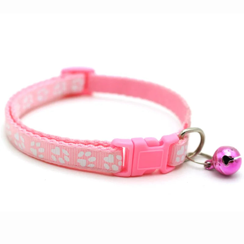 Cat Collar with Bell | Adjustable Lace Buckle Collar for Cats & Small Dogs