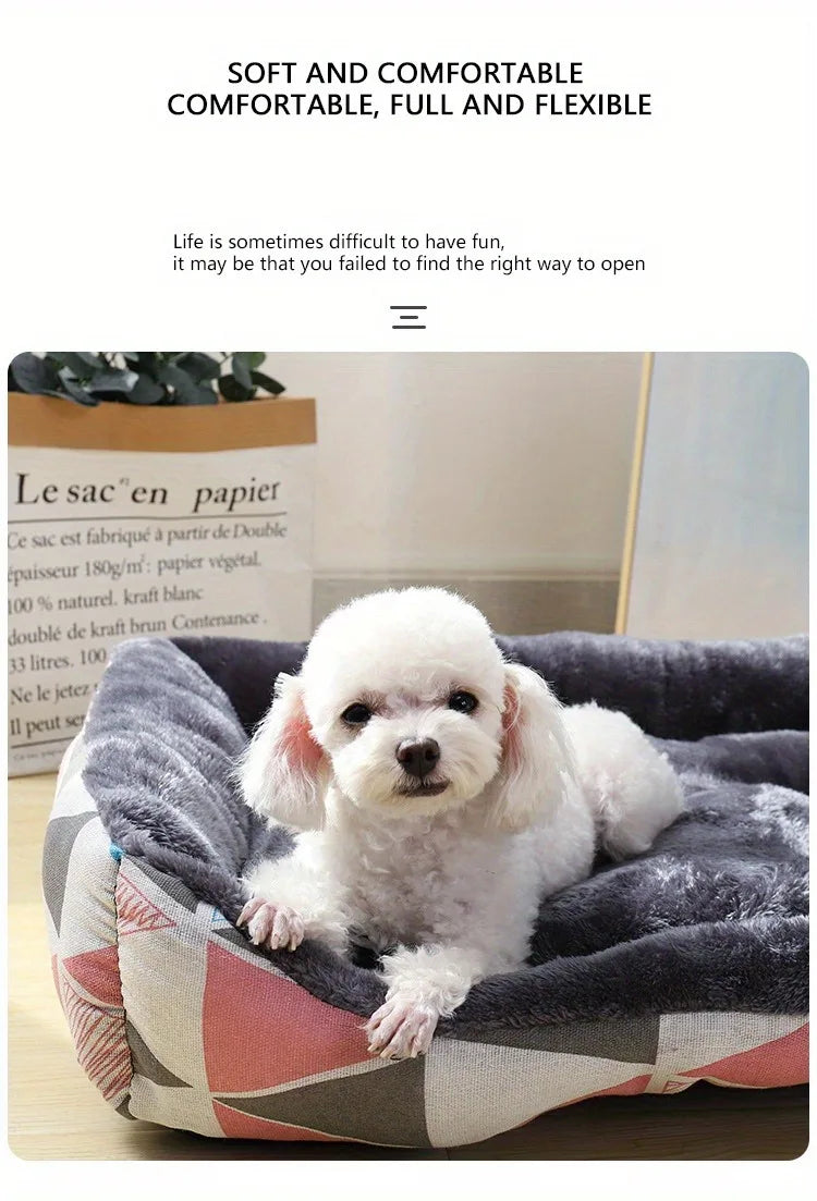Dog Winter Sofa Bed | Cozy Bolster Bed for Small, Medium & Large Dogs