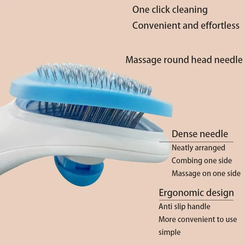 Pet Grooming Slicker Brush | Hair Remover & Deshedding Comb for Dogs & Cats