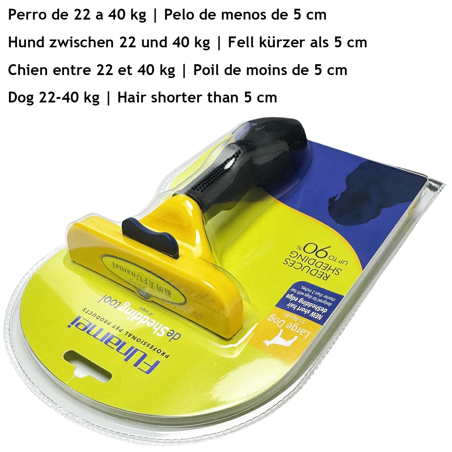 Pet Deshedding Grooming Brush | Hair Remover Comb for Dogs & Cats — Short & Long Hair