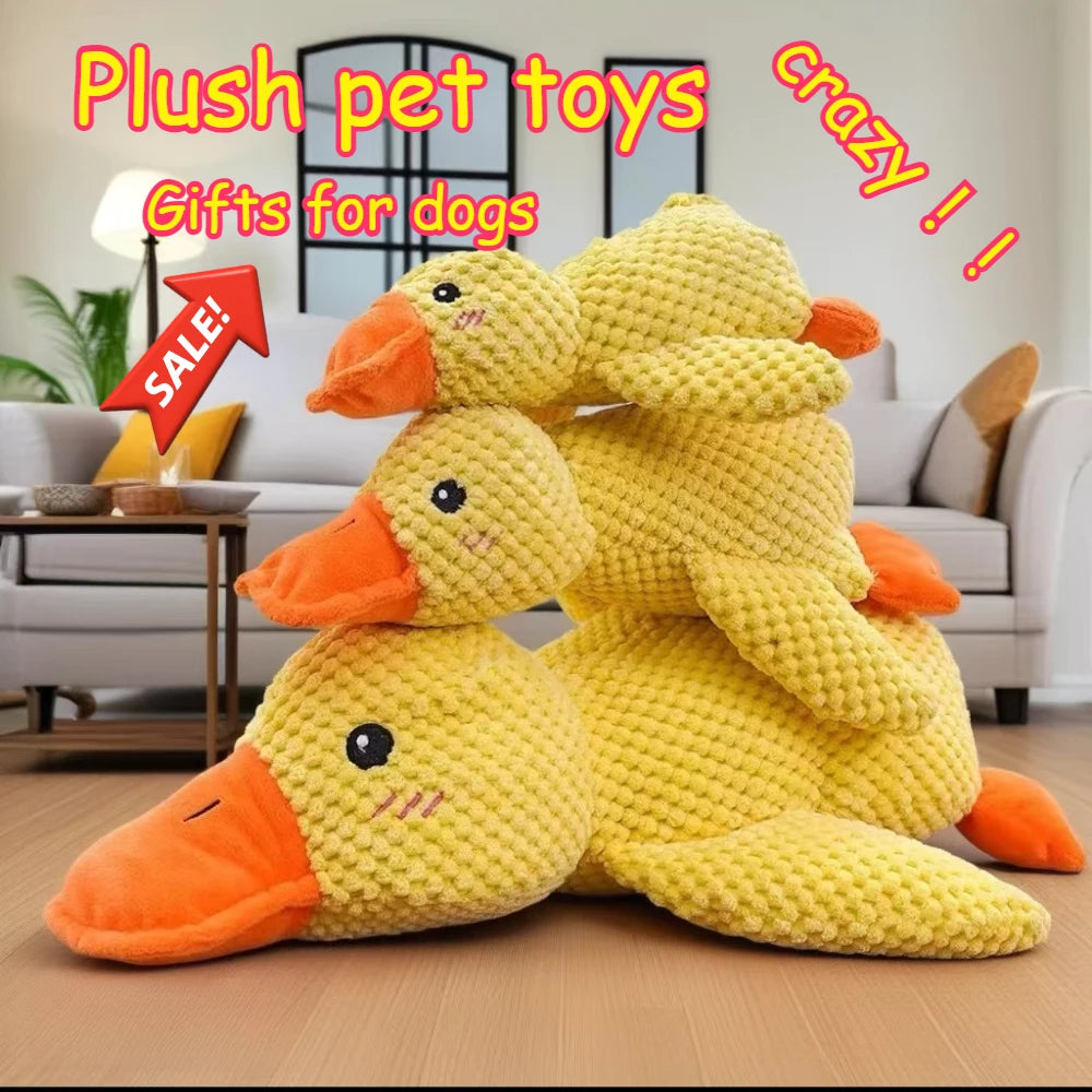 Calming Duck Squeaky Plush Toy | Sleep Aid & Companion Toy for Dogs & Puppies