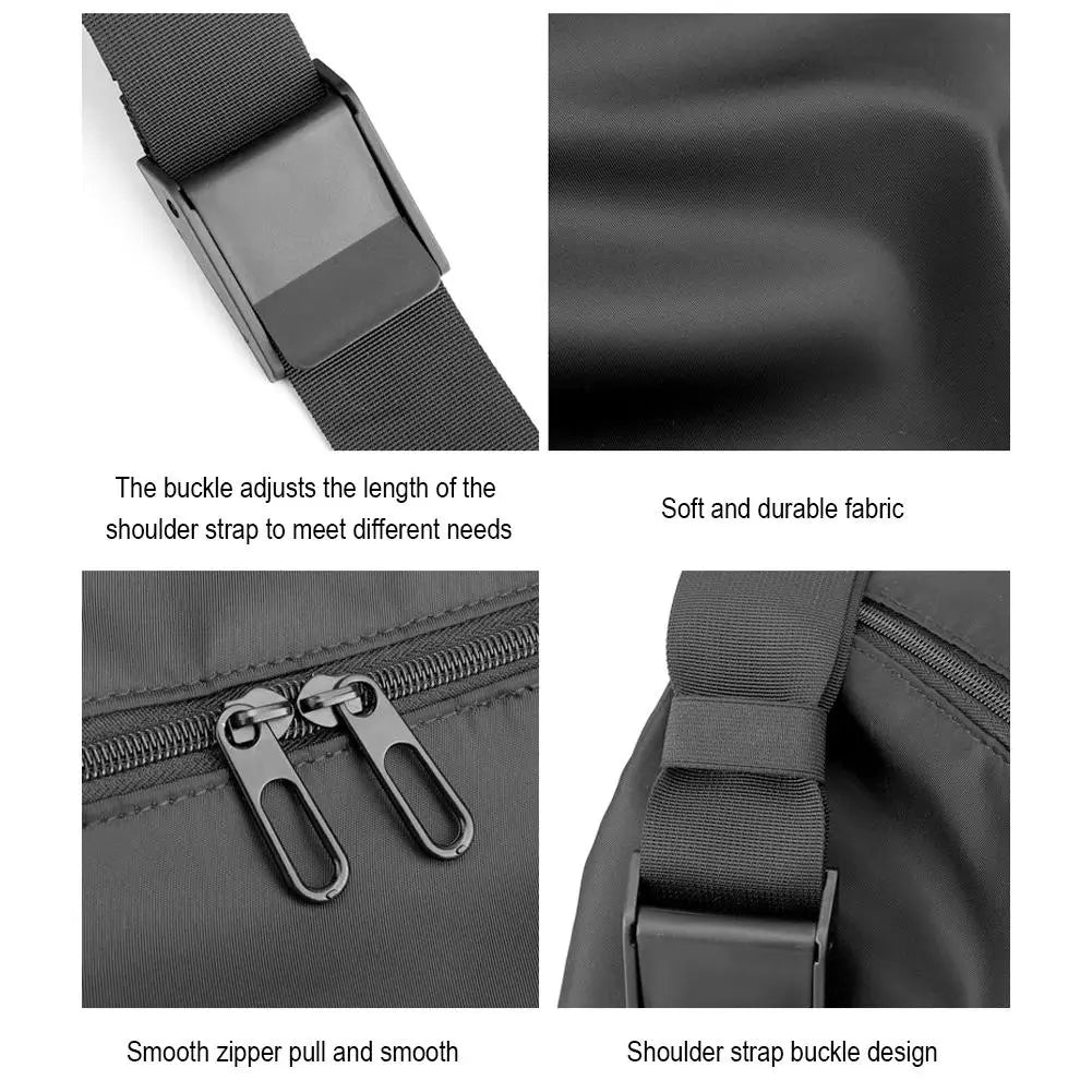 Waterproof Gym Bag Unisex Large Capacity Sport Fitness Yoga Shoulder Bag For Men Women Travel Storage Casual Nylon Crossbody