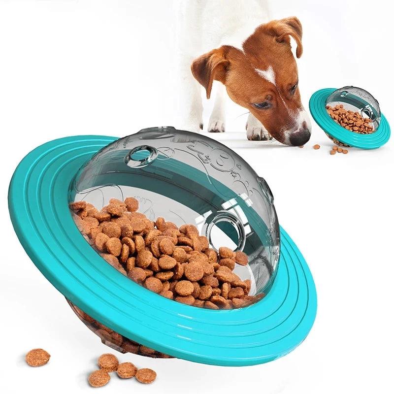 Interactive Dog Treat Dispenser Toy | IQ Training Slow Feeder Flying Disc for Dogs & Cats