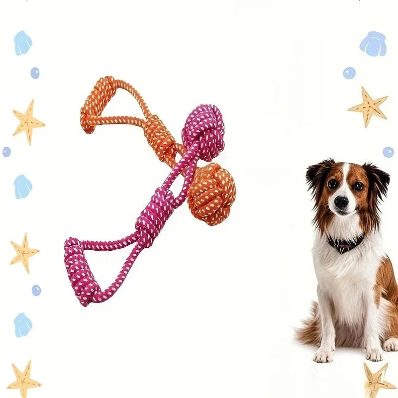 Dog Rope Knot Toy | Interactive Chew & Tug Toy for Dogs, Puppies & Cats