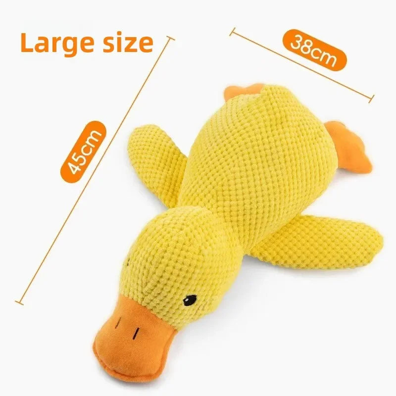 Calming Duck Squeaky Plush Toy | Sleep Aid & Companion Toy for Dogs & Puppies