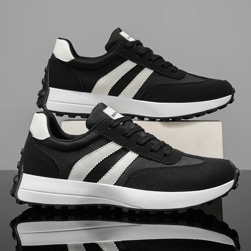 Men's Striped Casual Sneakers | Lightweight & Scratch-Resistant