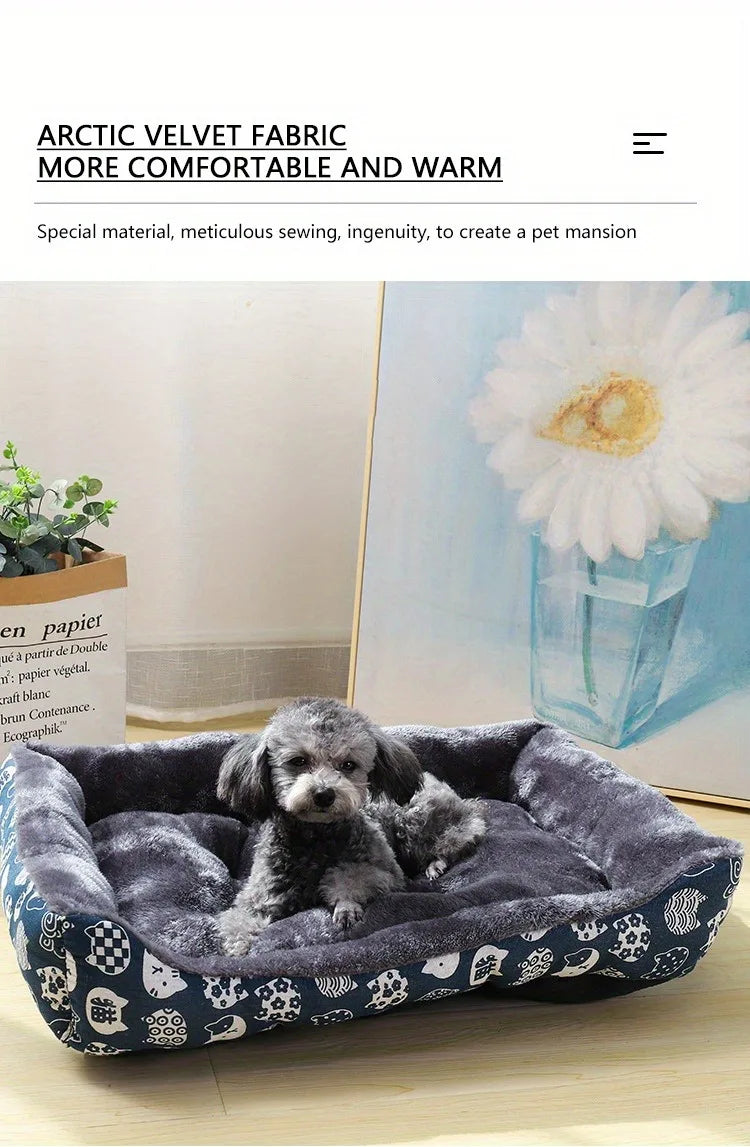 Dog Winter Sofa Bed | Cozy Bolster Bed for Small, Medium & Large Dogs
