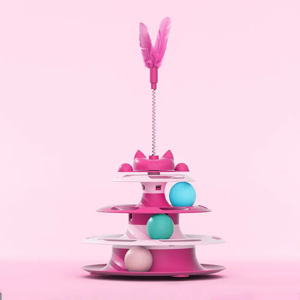 Cat Turntable Toy with Funny Stick & Ball