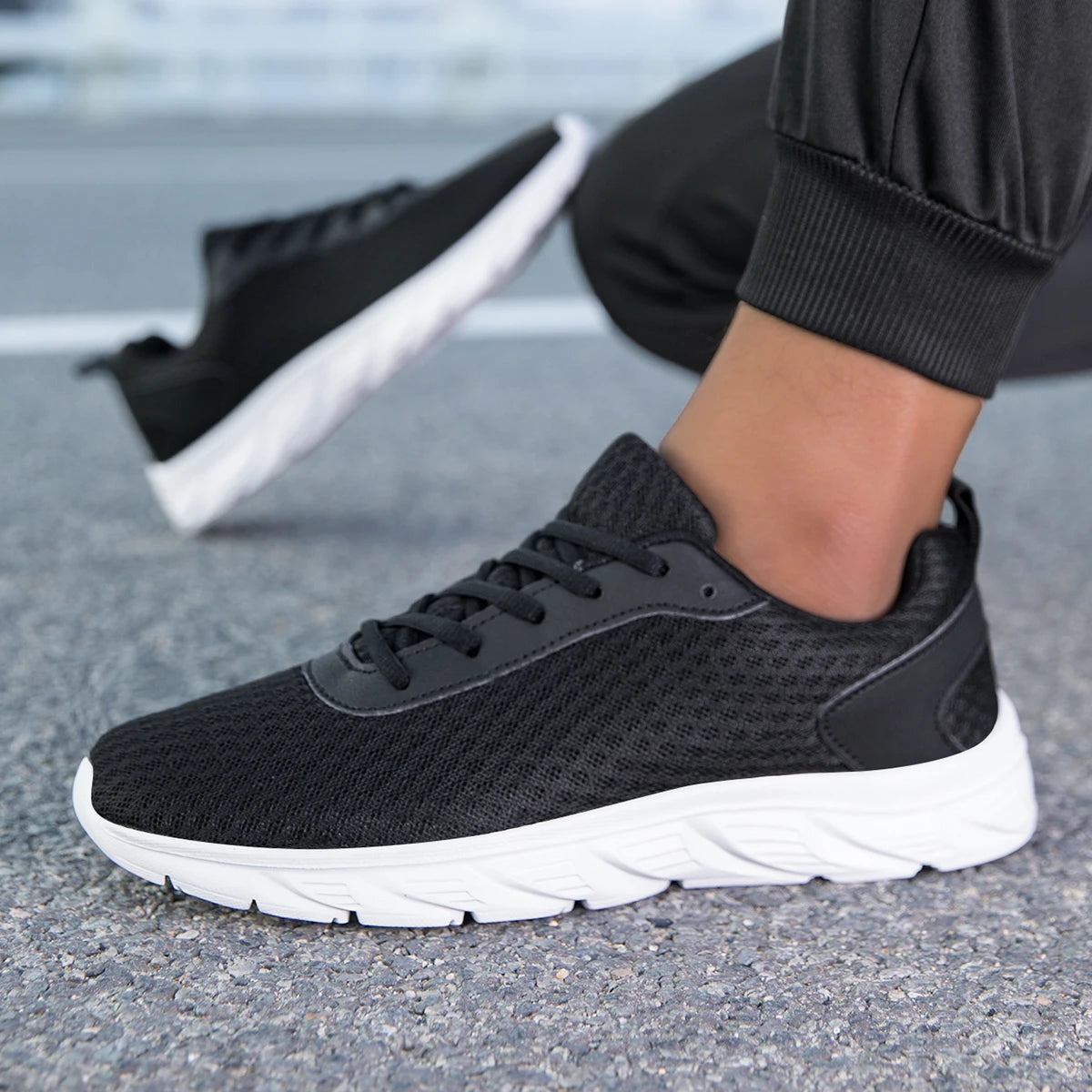 Men's Mesh Athletic Sneakers | Lightweight Non-Slip Training Shoes