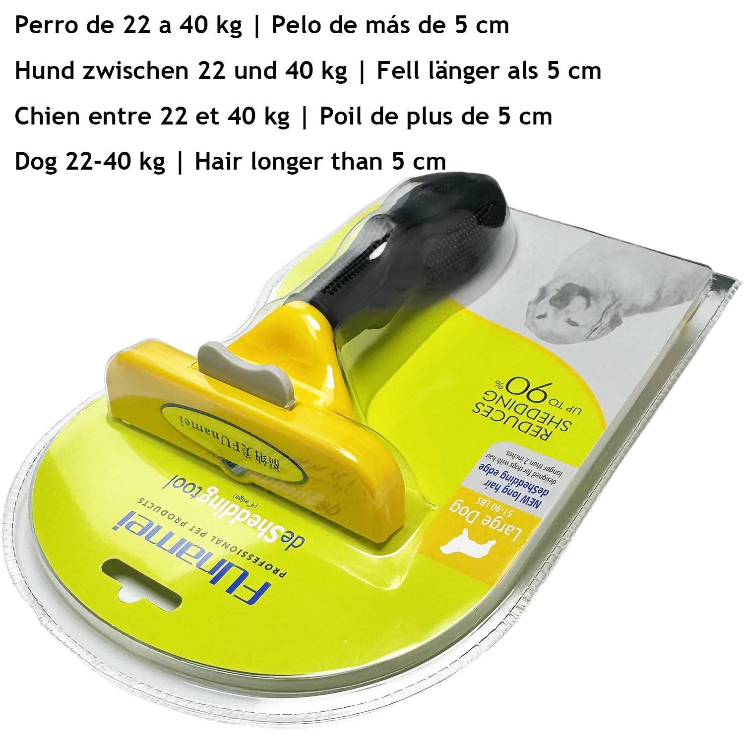 Pet Deshedding Grooming Brush | Hair Remover Comb for Dogs & Cats — Short & Long Hair