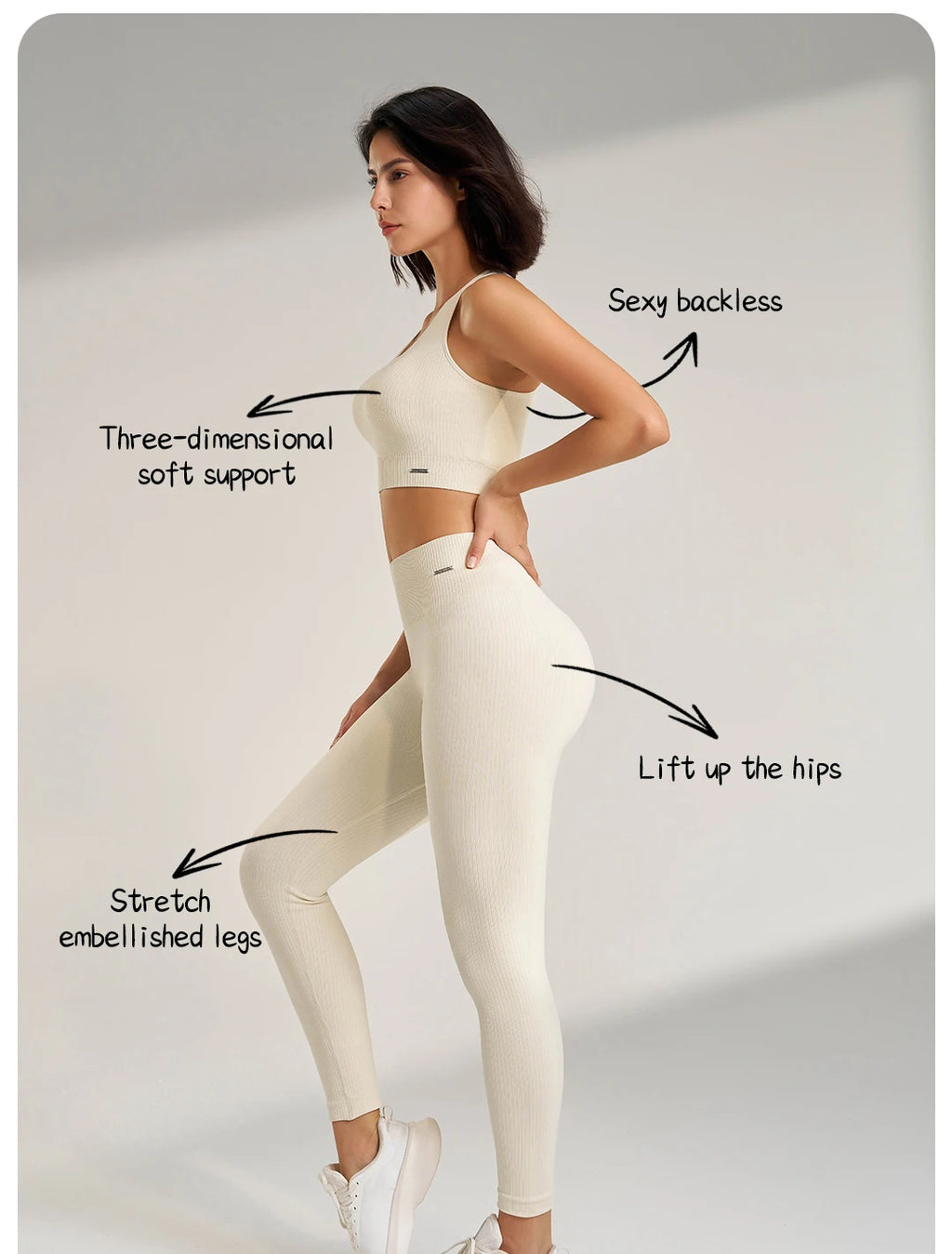 Women's 2-Piece Yoga Set | High-Waist Leggings & Sports Bra