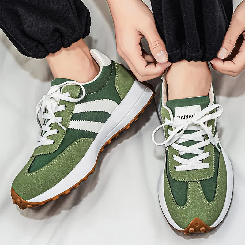 Men's Striped Casual Sneakers | Lightweight & Scratch-Resistant