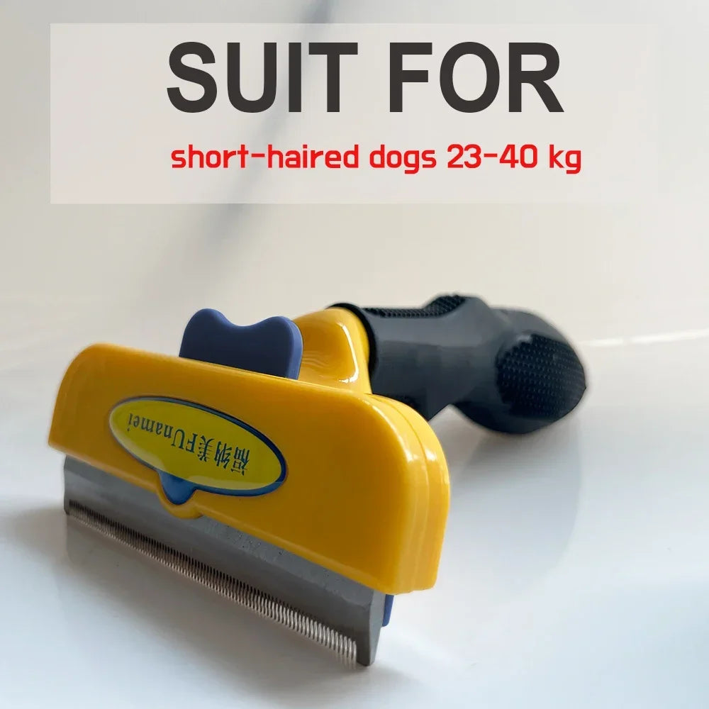 Pet Deshedding Grooming Brush | Hair Remover Comb for Dogs & Cats — Short & Long Hair