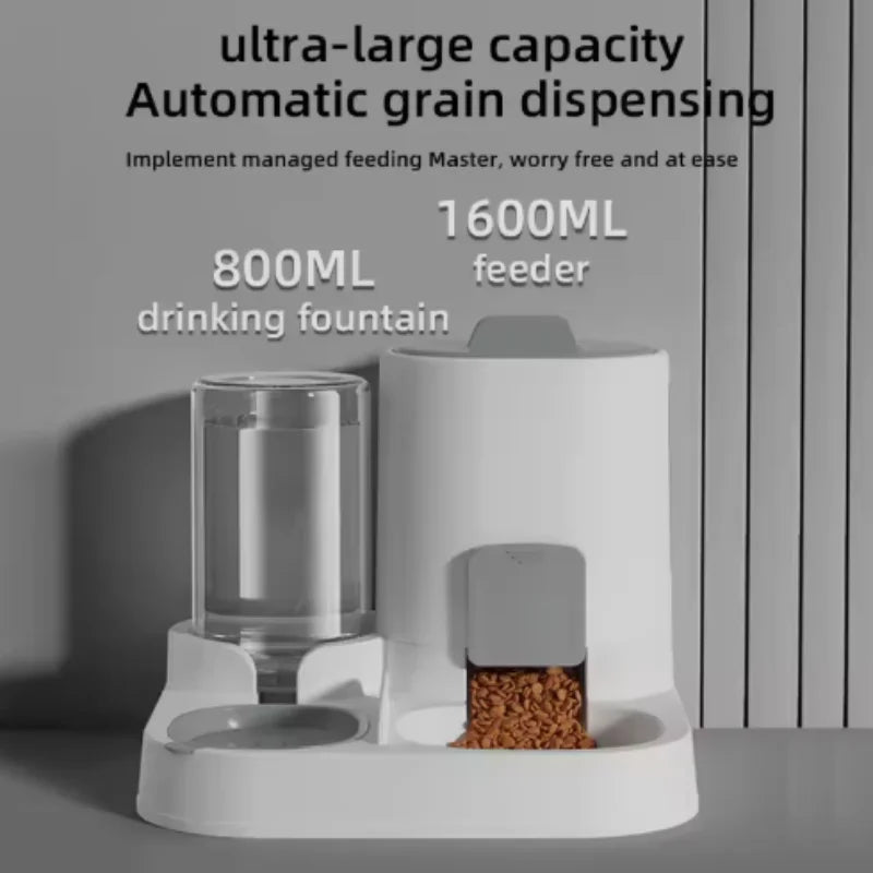 2-in-1 Pet Water & Food Dispenser Bowl | Cat & Dog Feeder