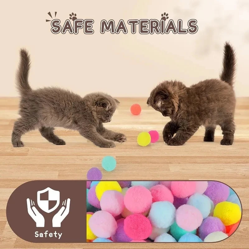 Cat Ball Launcher Toy | Interactive Mini Shooting Gun with Plush Balls