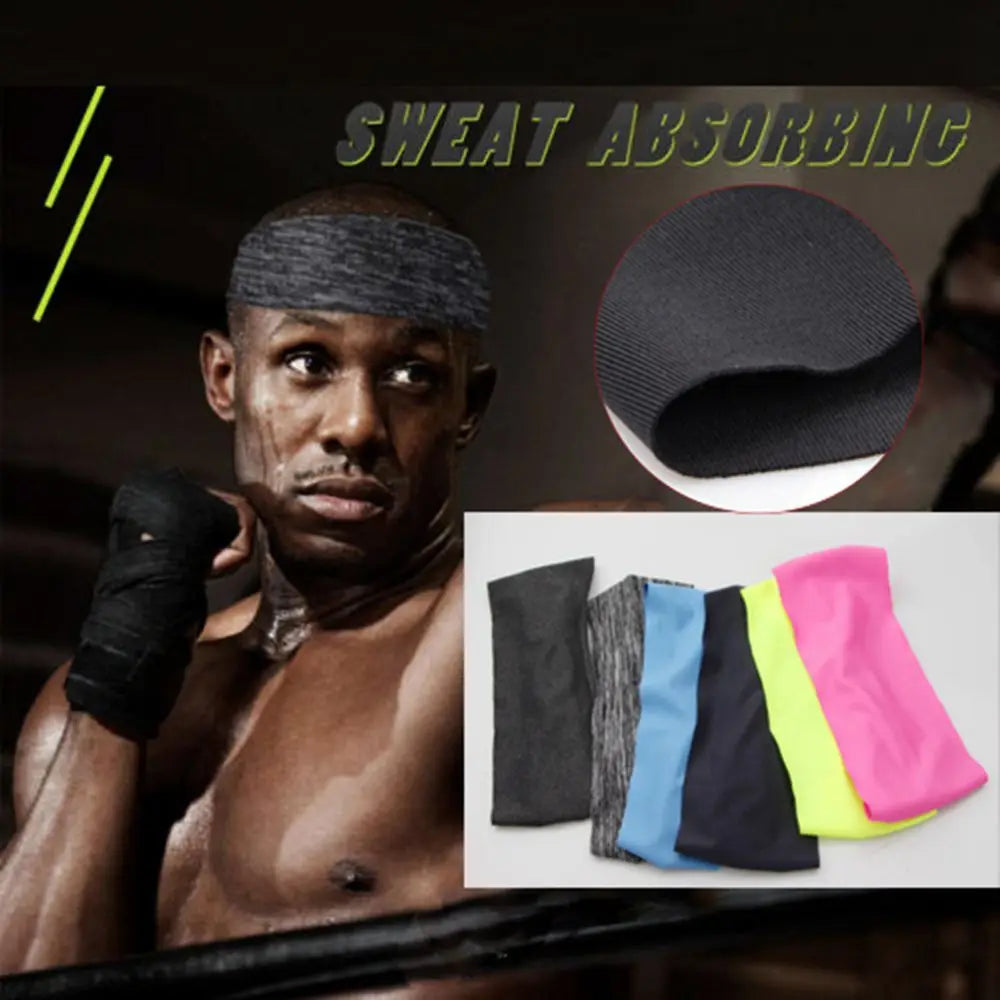 6 Color Men/Women Athletic  Sport Sweatband Running Hair Band Yoga Headband Fitness Bandage